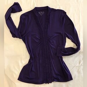 Chico’s long sleeve knit blouse, size 1, in purple